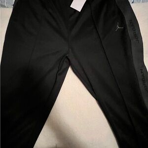 Jordan Men's Black Track Joggers with Side Logo Stripe